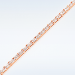 Moissanite Chain Linked Bracelet in Solid Gold – 14K | 18K Yellow, White & Rose Gold 9