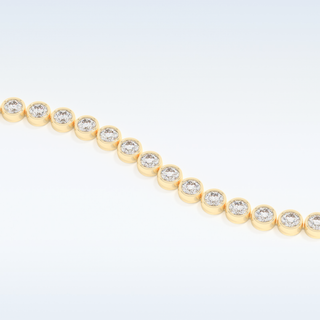 Moissanite Chain Linked Bracelet in Solid Gold – 14K | 18K Yellow, White & Rose Gold 5