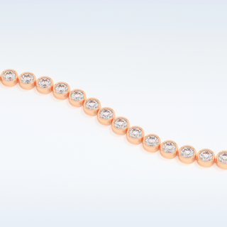 Moissanite Chain Linked Bracelet in Solid Gold – 14K | 18K Yellow, White & Rose Gold 8