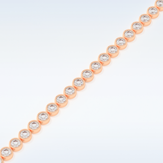 Moissanite Chain Linked Bracelet in Solid Gold – 14K | 18K Yellow, White & Rose Gold 9