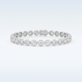 Moissanite Chain Linked Bracelet in Solid Gold – 14K | 18K Yellow, White & Rose Gold 1