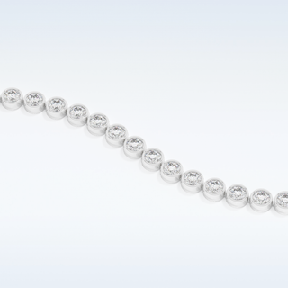 Moissanite Chain Linked Bracelet in Solid Gold – 14K | 18K Yellow, White & Rose Gold 2