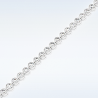 Moissanite Chain Linked Bracelet in Solid Gold – 14K | 18K Yellow, White & Rose Gold 3