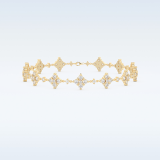 Moissanite Tennis Style Bracelet in Solid Gold – 14K | 18K Yellow, White & Rose Gold 4