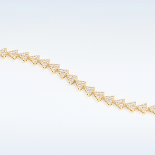Moissanite Floral Style Bracelet in Solid Gold – 14K | 18K Yellow, White & Rose Gold 5