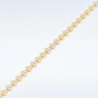 Moissanite Floral Style Bracelet in Solid Gold – 14K | 18K Yellow, White & Rose Gold 6