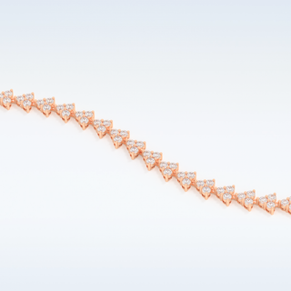 Moissanite Floral Style Bracelet in Solid Gold – 14K | 18K Yellow, White & Rose Gold 8