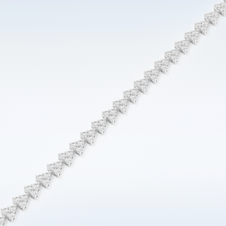 Moissanite Floral Style Bracelet in Solid Gold – 14K | 18K Yellow, White & Rose Gold 3