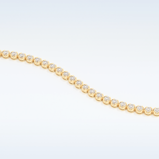 Moissanite Chain Linked Bracelet in Solid Gold – 14K | 18K Yellow, White & Rose Gold 5