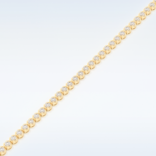 Moissanite Chain Linked Bracelet in Solid Gold – 14K | 18K Yellow, White & Rose Gold 6