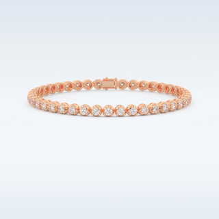 Moissanite Chain Linked Bracelet in Solid Gold – 14K | 18K Yellow, White & Rose Gold 7