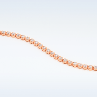 Moissanite Chain Linked Bracelet in Solid Gold – 14K | 18K Yellow, White & Rose Gold 8