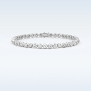 Moissanite Chain Linked Bracelet in Solid Gold – 14K | 18K Yellow, White & Rose Gold 1