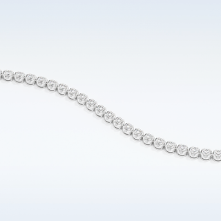 Moissanite Chain Linked Bracelet in Solid Gold – 14K | 18K Yellow, White & Rose Gold 2