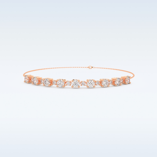 Moissanite Chain Linked Bracelet in Solid Gold – 14K | 18K Yellow, White & Rose Gold) 7