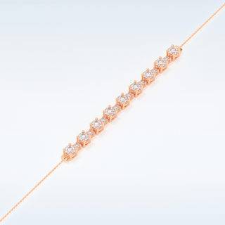 Moissanite Chain Linked Bracelet in Solid Gold – 14K | 18K Yellow, White & Rose Gold) 9