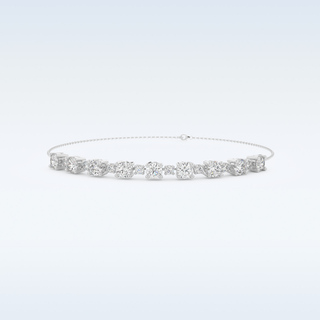 Moissanite Chain Linked Bracelet in Solid Gold – 14K | 18K Yellow, White & Rose Gold) 1
