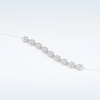 Moissanite Chain Linked Bracelet in Solid Gold – 14K | 18K Yellow, White & Rose Gold) 2