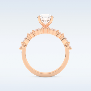 Moissanite Bridal Set – 1.29 CT Round Cut Engagement Ring with Matching Band 17