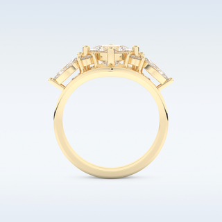 Moissanite Bridal Set – 1.04 CT Princess Cut Engagement Ring with Matching Band 11