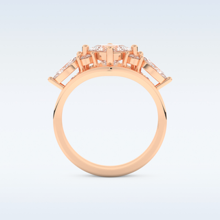 Moissanite Bridal Set – 1.04 CT Princess Cut Engagement Ring with Matching Band 17