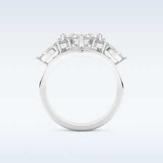Moissanite Bridal Set – 1.04 CT Princess Cut Engagement Ring with Matching Band 5