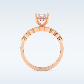 Moissanite Bridal Set – 1.56 CT Radiant Cut Engagement Ring with Matching Band 17