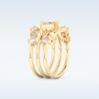 Moissanite Bridal Set – 1.08 CT Marquise Cut Engagement Ring with Matching Band 10