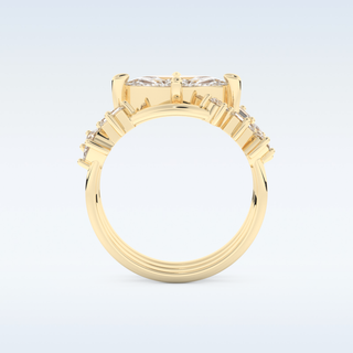 Moissanite Bridal Set – 1.08 CT Marquise Cut Engagement Ring with Matching Band 11