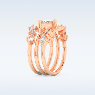 Moissanite Bridal Set – 1.08 CT Marquise Cut Engagement Ring with Matching Band 16