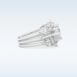 Moissanite Bridal Set – 1.08 CT Marquise Cut Engagement Ring with Matching Band 2