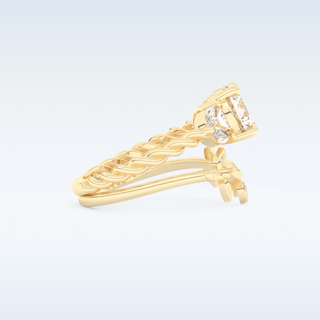 Moissanite Bridal Set – 1.08 CT Round Cut Engagement Ring with Matching Band 8