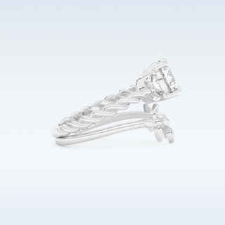 Moissanite Bridal Set – 1.08 CT Round Cut Engagement Ring with Matching Band 2