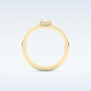 Moissanite Bridal Set – 0.65 CT Pear Cut Engagement Ring with Matching Band 11