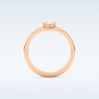Moissanite Bridal Set – 0.65 CT Pear Cut Engagement Ring with Matching Band 17