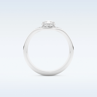 Moissanite Bridal Set – 0.65 CT Pear Cut Engagement Ring with Matching Band 5