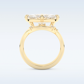 Moissanite Bridal Set – 2.24 CT Marquise Cut Engagement Ring with Matching Band 11