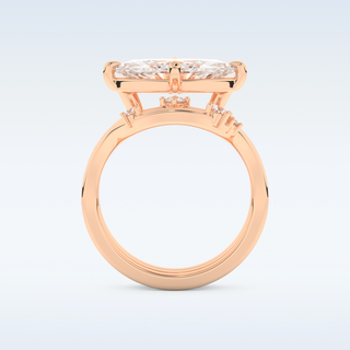 Moissanite Bridal Set – 2.24 CT Marquise Cut Engagement Ring with Matching Band 17