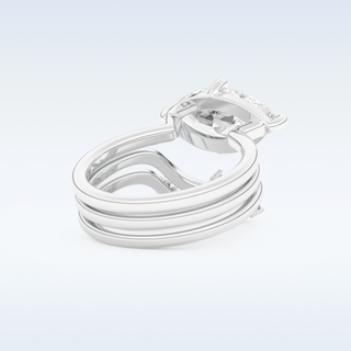 Moissanite Bridal Set – 2.24 CT Marquise Cut Engagement Ring with Matching Band 3
