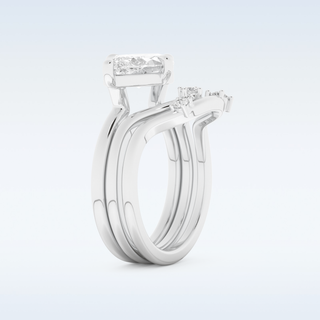 Moissanite Bridal Set – 2.24 CT Marquise Cut Engagement Ring with Matching Band 4