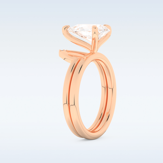 Moissanite Bridal Set – 1.99 CT Pear Cut Engagement Ring with Matching Band 16
