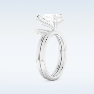 Moissanite Bridal Set – 1.99 CT Pear Cut Engagement Ring with Matching Band 4
