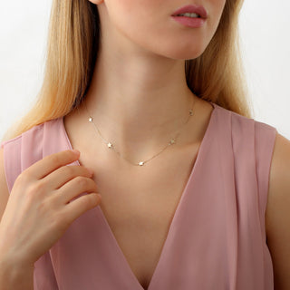 1.0 CT Round Bezel Solitaire Lab Grown Diamond Necklace