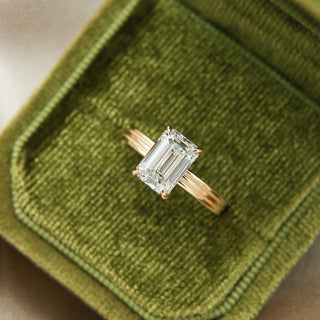 Round Swirl Semi Pave Engagement Ring – 1 CT Moissanite Diamond