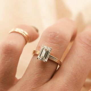 Round Swirl Semi Pave Engagement Ring – 1 CT Moissanite Diamond