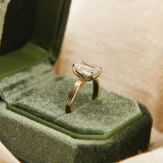 Round Swirl Semi Pave Engagement Ring – 1 CT Moissanite Diamond