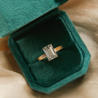 Round Swirl Semi Pave Engagement Ring – 1 CT Moissanite Diamond