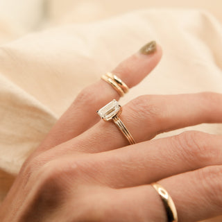 Round Swirl Semi Pave Engagement Ring – 1 CT Moissanite Diamond
