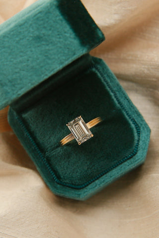Round Swirl Semi Pave Engagement Ring – 1 CT Moissanite Diamond