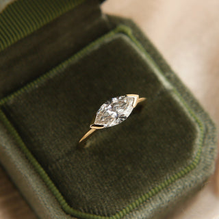 Round Swirl Semi Pave Engagement Ring – 1 CT Moissanite Diamond